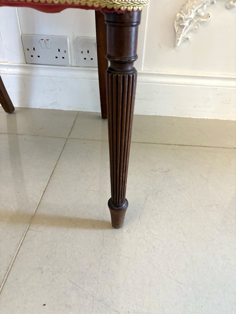 Set of 6 Antique George III Quality Mahogany Inlaid Dining Chairs - Image 10